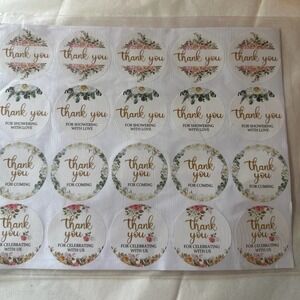 THANK you stickers